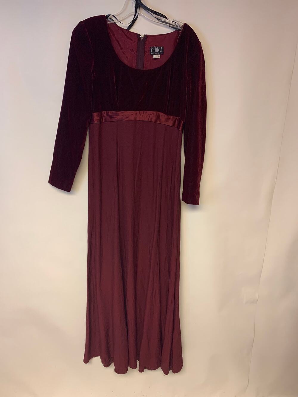Niki Maxi Vintage 90s Velvet Classic Whimsigoth  Formal Party Womens SZ 10